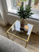 Gold Glass Side Table