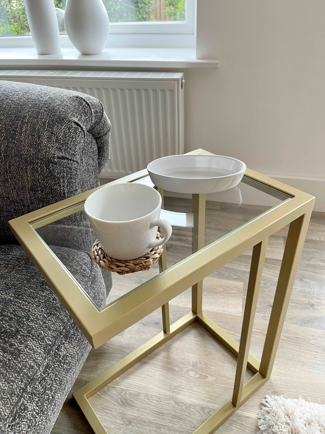 Glass Sofa Side End Table UK — Rose And Walker