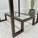 Glass Metal Side Table Dark Bronze