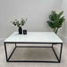 Marble Coffee Table Matte Black Frame