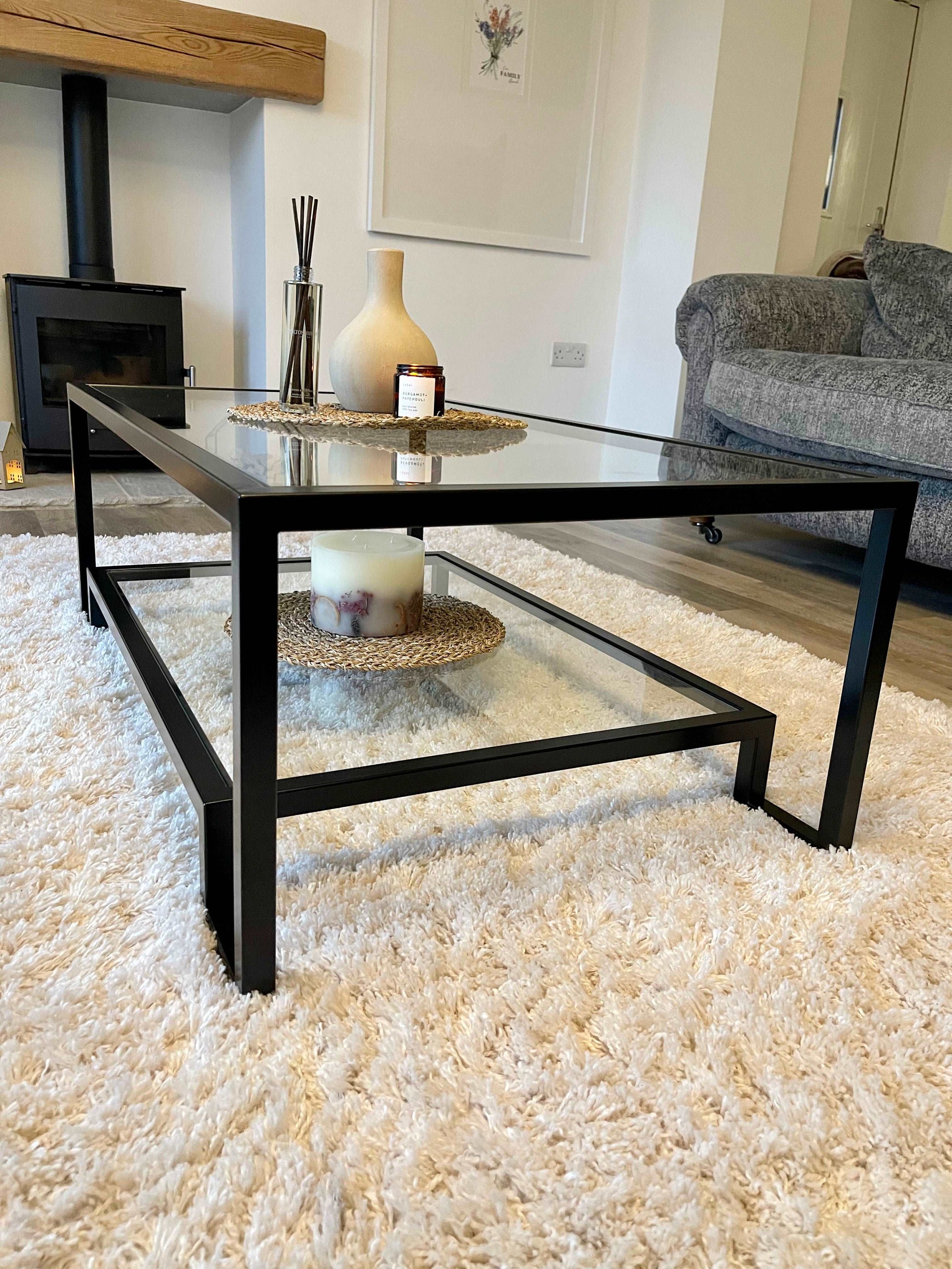 Glass Metal Coffee Table UK — Rose And Walker