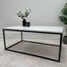 Marble Coffee Table Matte Black Frame