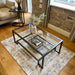 Glass Metal Coffee Table Dark Bronze