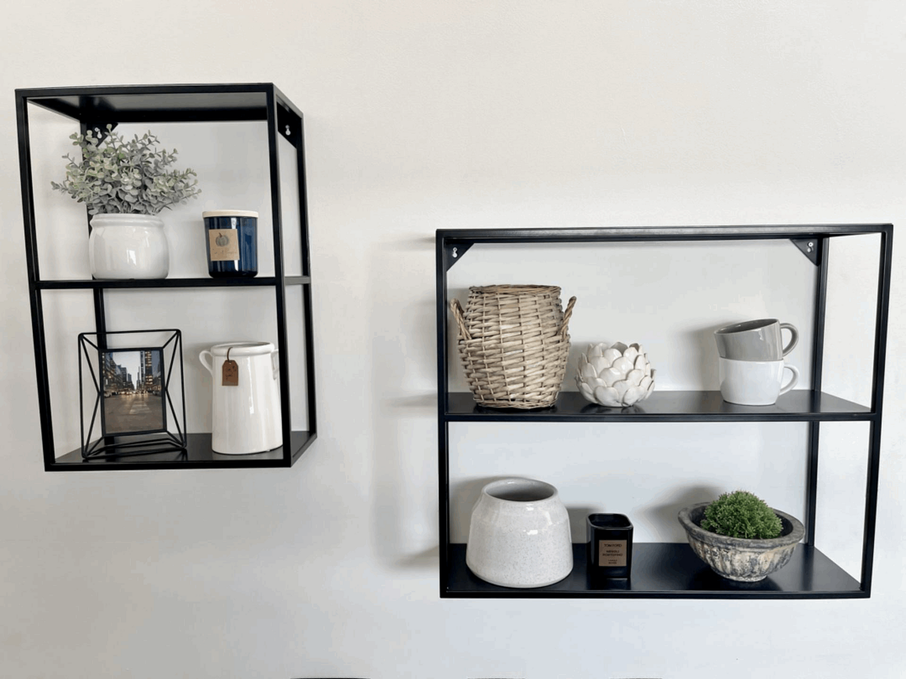 Long Black Metal Wall Shelf UK — Rose And Walker