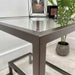 Glass Metal Side Table Dark Bronze