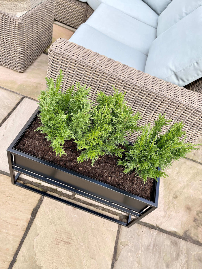 Metal Standing Planter Low