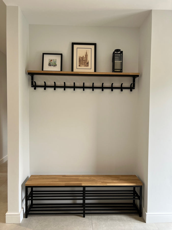 Oak Shelf Coat Rack
