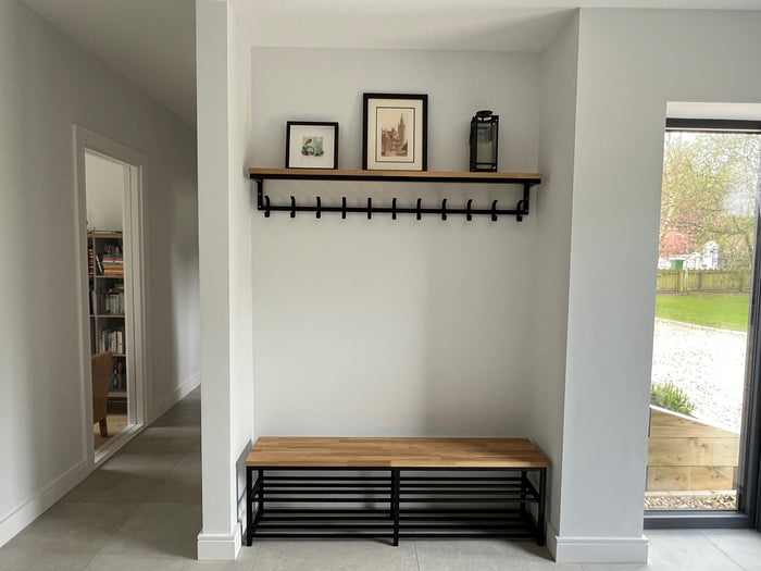Oak Shelf Coat Rack