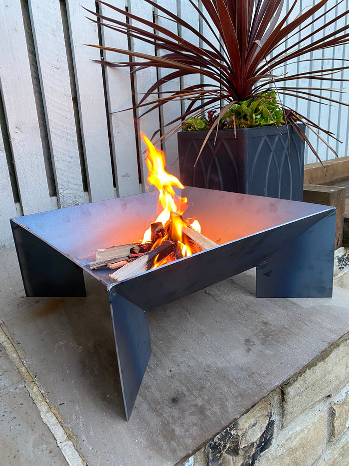 Fire Pit X - Mini Fin Fire Pit - Handmade Fire Bowl Outdoor Patio