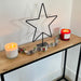Standing Metal Star Christmas Matte Black