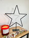 Standing Metal Star Christmas Matte Black