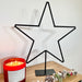 Standing Metal Star Christmas Matte Black
