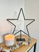 Standing Metal Star Christmas Matte Black