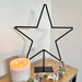 Standing Metal Star Christmas Matte Black