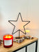 Standing Metal Star Christmas Matte Black