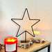 Standing Metal Star Christmas Matte Black