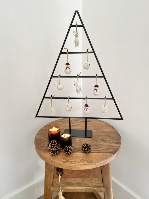 Christmas Tree - Standing Metal Ornament Decoration Table Top