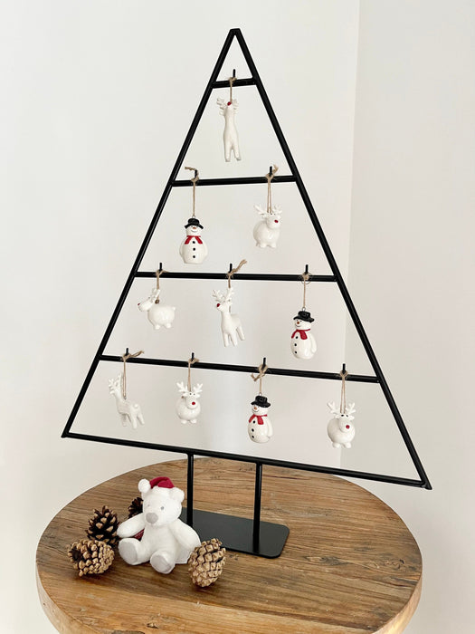 Christmas Tree - Standing Metal Ornament Decoration Table Top