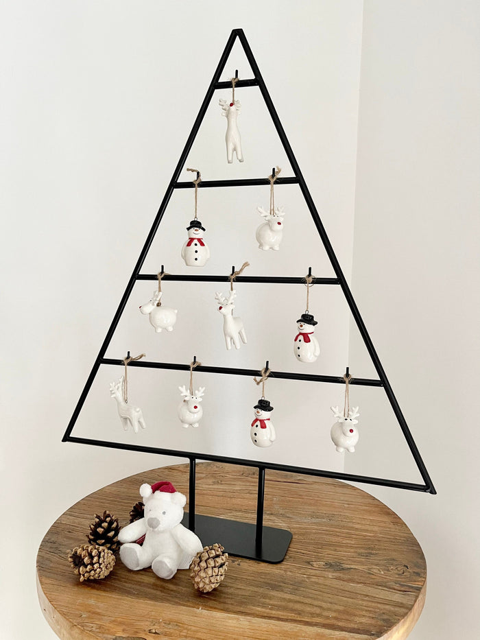 Christmas Tree - Standing Metal Ornament Decoration Table Top