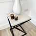 Twisted Marble Top Side End Table