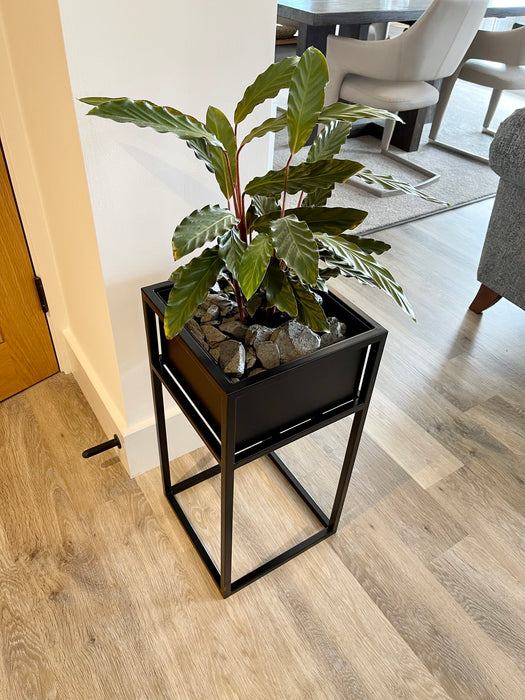 Metal Standing Square Planter Tall