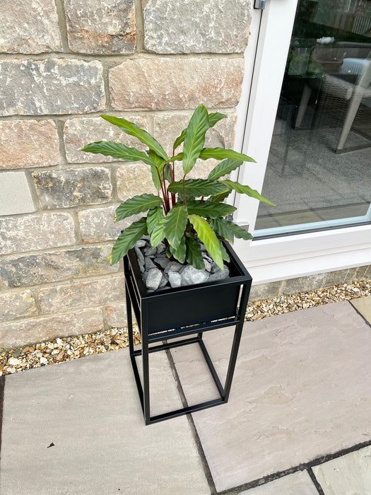 Metal Standing Square Planter Tall